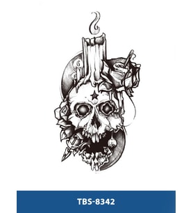 TBS-8342 ORTA BOY KURUKAFA DESEN GEÇİCİ DÖVME-TATTO