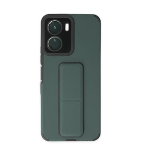 Vivo Y16 Kılıf Mega Standlı Silikon - Yeşil