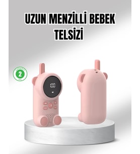 Uzun Menzilli Bebek Telsizi 1-3 Km Çekim 22 Kanal Lcd Ekran Vox Şarjlı