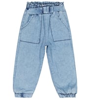 Civil Girls Mobil Çiçek Aksesuarlı 2-5 Yaş Pantolon - Mavi