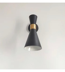 Rsylight Retro Rustik Dekoratif Metal Siyah Mafsallı Vintage Aplik