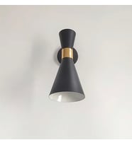 Rsylight Retro Rustik Dekoratif Metal Siyah Mafsallı Vintage Aplik