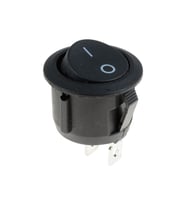 Yuvarlak 2 Pin Anahtar Rocker Switch Mini Buton Kcd1 Siyah 16mm