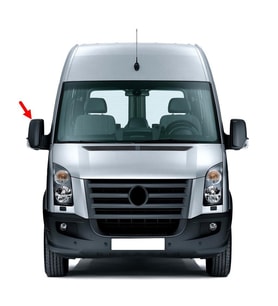 VW Crafter 2006-2016 Sağ Dikiz Aynası Camı Üst Büyük Isıtmalı 2E0857588A