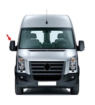 VW Crafter 2006-2016 Sağ Dikiz Aynası Camı Üst Büyük Isıtmalı 2E0857588A