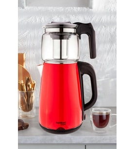 Teatech Cam Demlikli Çay Makinası Su Isıtıcı Kettle