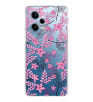 PrintiFy Xiaomi Redmi Note 12 Pro 5G Uyumlu Kamera Korumalı Floral Pembe Tasarımlı Kılıf