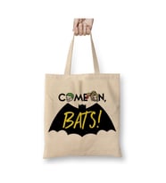 Come On Bats Beyaz Bez Çanta Uzun Saplı Alışveriş Çantası Plaj Çantası