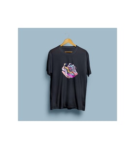 Oversize Koşu Ayakkabısı tasarım unisex T-shirt