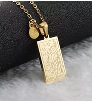 Altın Kaplama  Yay Burcu Tarot Gümüş Kolye