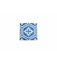 Porland Morocco Desen2 Mavi Bardak Altlığı 10x10 cm  04A+P021645