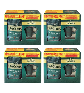 Jacobs Monarch Gold 200 gr İkonik Jacobs Fincanlı Set x 4 Adet