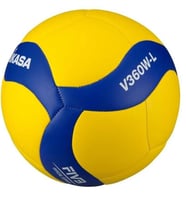 Mikasa V360W-L Sent. Deri Voleybol Topu (Sarı-Mavı)