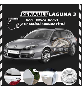 Renault Laguna 3 Oto Araç Kapı Koruma Fitili 5metre Parlak Beyaz Renk