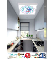 Ying-yang Model Led Panel Avize 60w Led Aydınlatma 60cmx60cm Modern Çerçeve