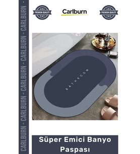 #Paspas Kaydırmaz Tabanlı Hızlı Kuruyan Mikrofiber 38x58 cm Şık Modern Süper Emici Banyo Paspası