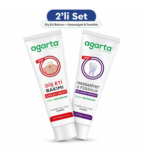 Agarta Doğal Tam koruma Diş Macunu 90 ML Diş Eti Bakımı & Hassasiyet -Ferahlık 90 ML (Karma 2Li Set)