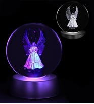 3D Melek Kristal Cam Küre