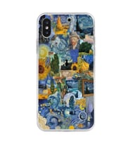 Iphone X ve XS Uyumlu Vincent Van Gogh Sanatsal Tasarımlı Şeffaf Telefon Kılıfı