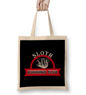 Adorable Sloth Running Club Sloth Lovers Team Bez Çanta Uzun Saplı