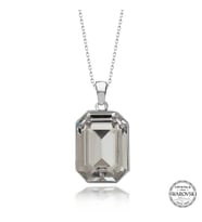 Swarovski Crystal Taşlı Baget Gümüş Kadın Kolye