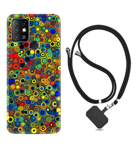 INFINIX Hot 8 9 10 11S Hot 10 Play 10T Kılıf Boyun Askılı Silikon Nazar Boncukları 1746