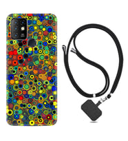 INFINIX Hot 8 9 10 11S Hot 10 Play 10T Kılıf Boyun Askılı Silikon Nazar Boncukları 1746