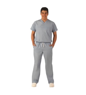 Emel Tekstil Doktor Terikoton Erkek Koyu Gri Doktor Cerrahi Yaka Takım