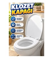 Universal Klozet Kapağı – Kolay Montajlı, Kaydırmaz Destekli Dayanıklı Tasarım