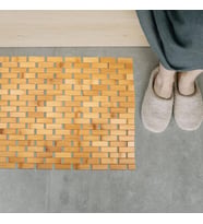 Kaymaz Banyo ve Duş Matı 40x60 cm Suya Dayanıklı Ahşap Banyo Paspası Doğal, Hijyenik ve Şık Tasarım