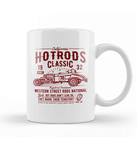 Hot Rod Classic Kupa Bardak Porselen