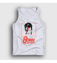 Presmono Unisex Beyaz Aladdin Sane David Bowie Atlet 301712tt