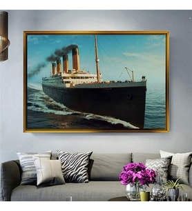 Altın Çerçeveli dekoratif tablo l791 (Gold)