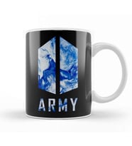 Bts Army Logo Abstract Ocean Blue Sea Kpop Army Kupa Bardak Porselen