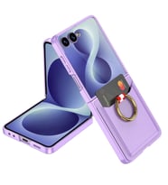 Galaxy Z Flip 8 Kılıf Kıpta Yüzüklü Kartlıklı Kılıf