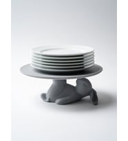 MYCRAFT3D Dekoratif Tavşan Figürlü Tatlı Tabağı Standı Pasta Standı Mutfak Servis Standı 15x15 Şık Hediye