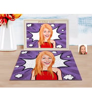 BK Gift Kişiye Özel Kadın Karikatürlü 1000 Parça Profesyonel Puzzle-33