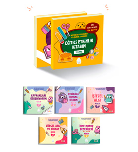 Eğitici Etkinlik Kitabım ( 5'li kitap seti 170 sayfa ) (Krem)