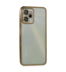 Realme C35 Kılıf Razer Lensli Silikon - Gold