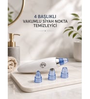 Yeni Nesil Vakumlu Pilli Siyah Nokta ve Yüz Temizleme Cihazı 4 Başlıklı