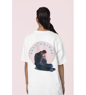 Post Malone Rapper Sırt Baskılı Unisex Oversize Şarkıcı Tişört
