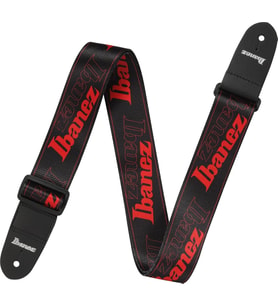 Ibanez Strap Design Black, Red Ibanez Logoları