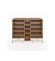 Kronos Dolap 14 Raflı 2 Çekmeceli  220x59x163 Çam-Çam/Aytaşı