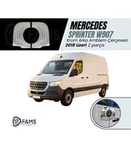 MERCEDES SPRINTER W907 2018> Krom Arka Amblem Çerçevesi 2 Prç. P.Çelik VAN