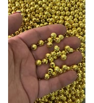 05 MM  100 ADET DELİKLİ ALTIN SARISI TAKI HOBİ BONCUĞU