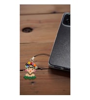 Miyuki Boncuk El Yapımı Frida Kahlo Telefon Çarmı - Charm (Çok Renkli)