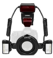Yongnuo YN24-EX Canon Uyumlu TTL Twin Ring Makro Flaş (Siyah-Gri)