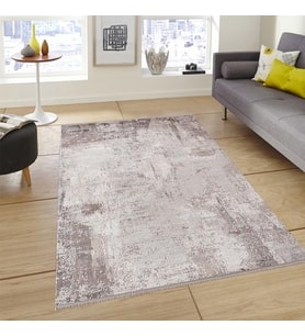 Sanat Halı Doku 1093 Gri Modern Halı (Açık Gri)