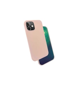 Apple iPhone 12 Uyumlu Kılıf Zore Silk Silikon (Pembe)