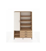 Hyperion Dolap 9 Raflı 3 Çekmeceli Tek Kapaklı  132x44x195 Çam-Aytaşı/Çam
